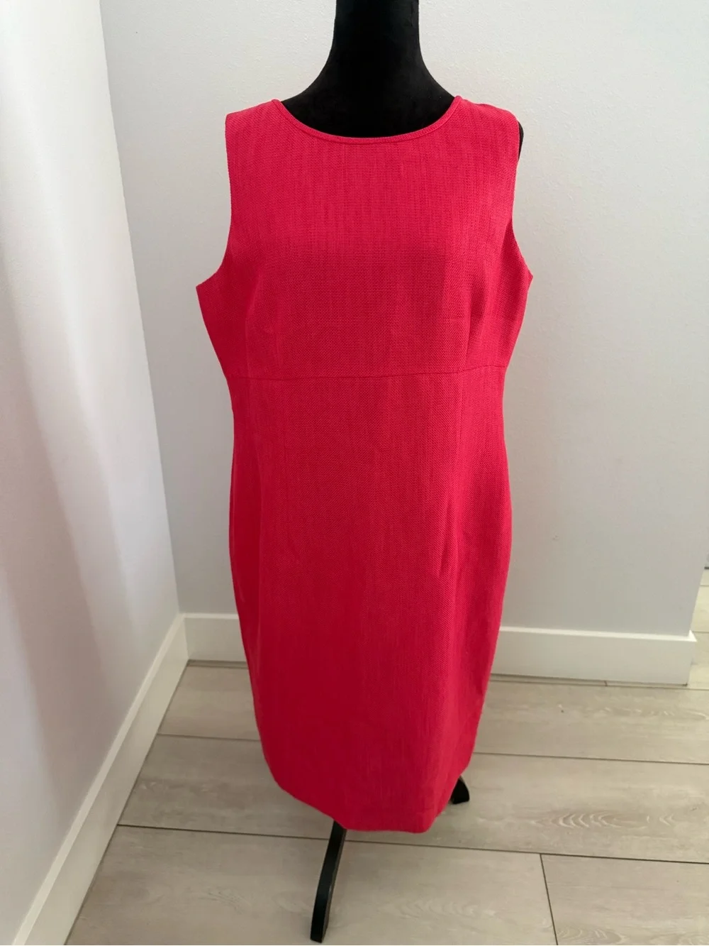 Kasper Sleeveless Hot Pink Sheath Dress#B14